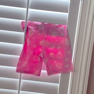Pink Floral Patterned Shorts